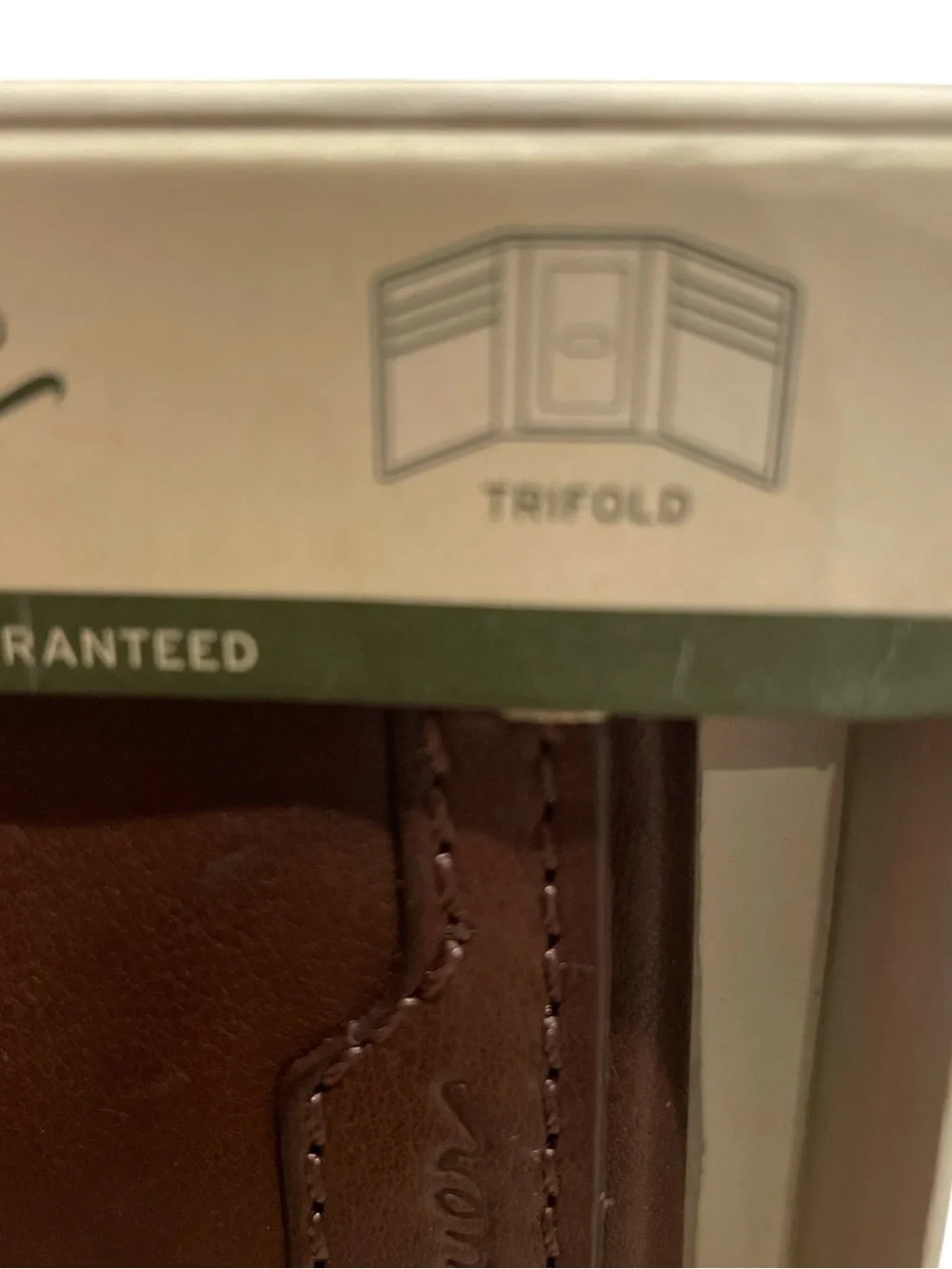Eddie Bauer Brown Leather Trifold Wallet